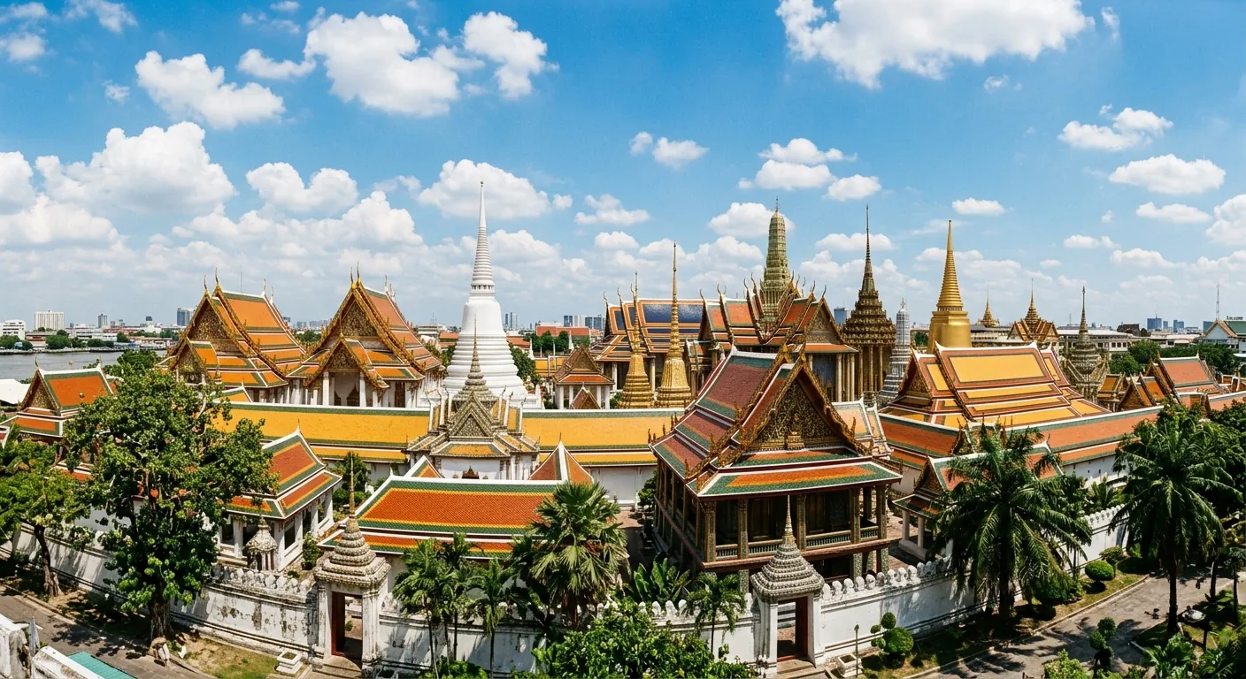 文章主視覺，呈現曼谷舊城寺廟集中的景色