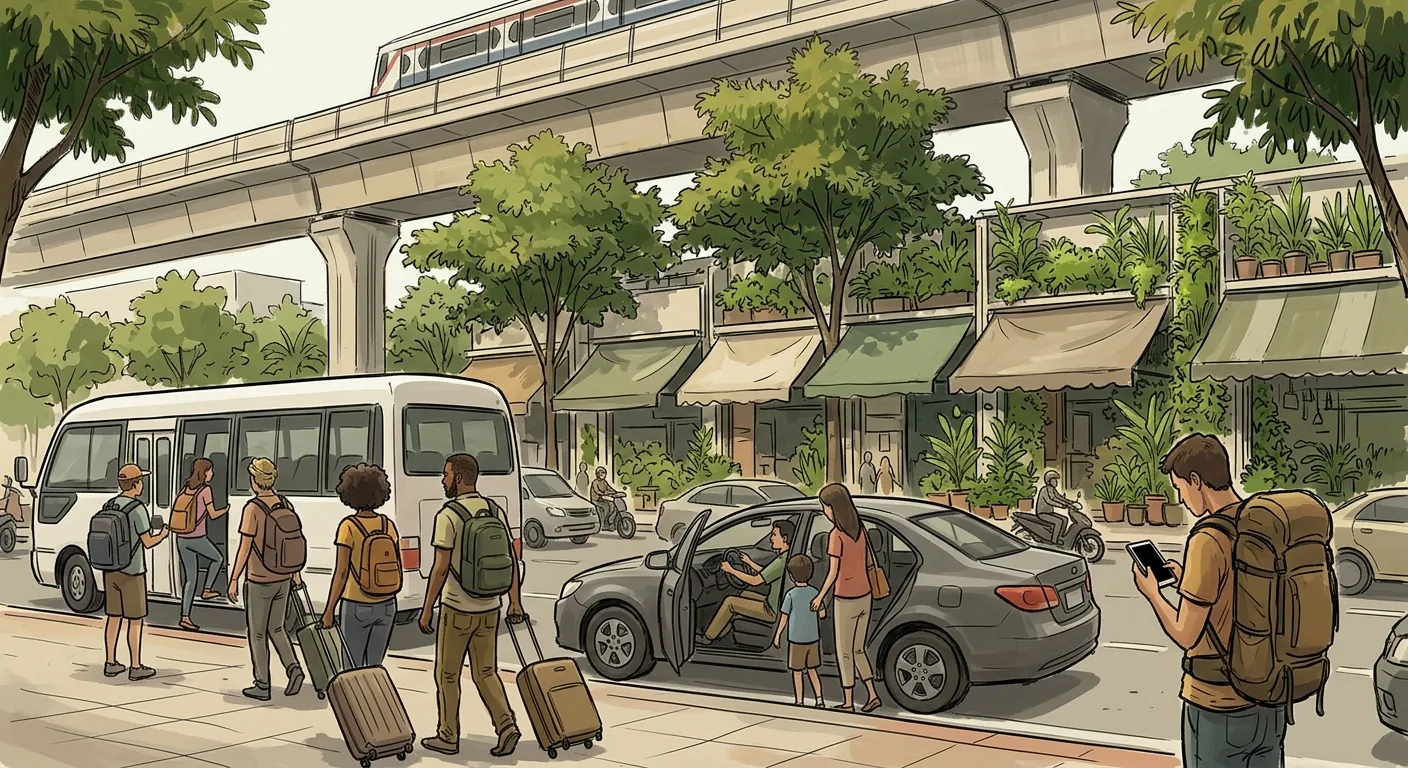 對照跟團、包車與自己叫車三種出行方式