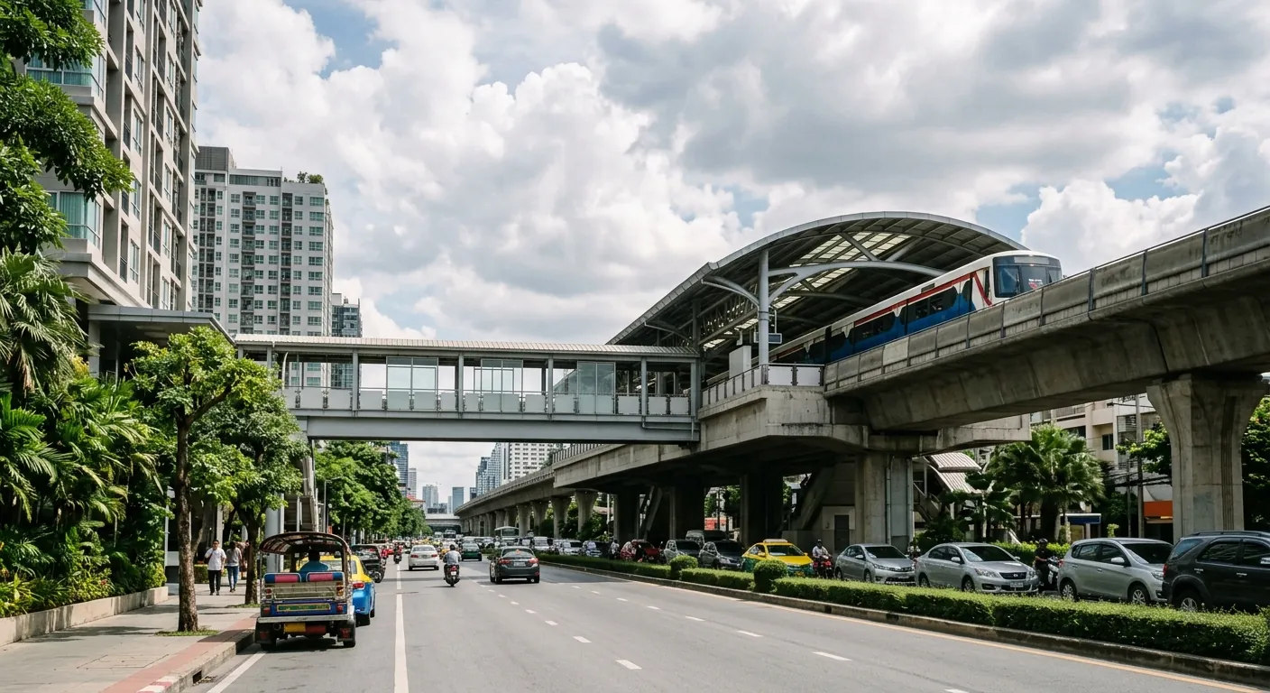 文章主視覺，呈現住宿與高架車站以空橋相連的理想位置