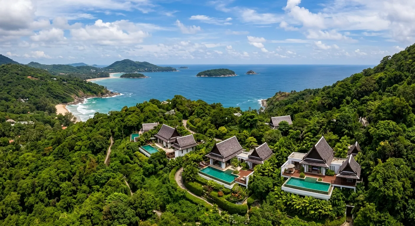 說明普吉島住宿類型，帶出私人泳池 Villa 與度假村的選擇